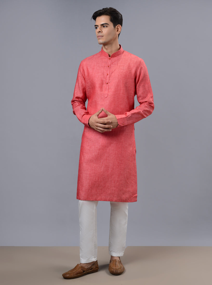 Carrot Red Kurta Set | Azania