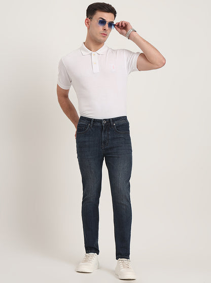 Indigo Blue Washed Rider Fit Jeans | JadeBlue