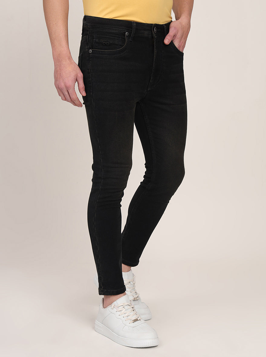 Night Grey Washed Rider Fit Jeans | JadeBlue