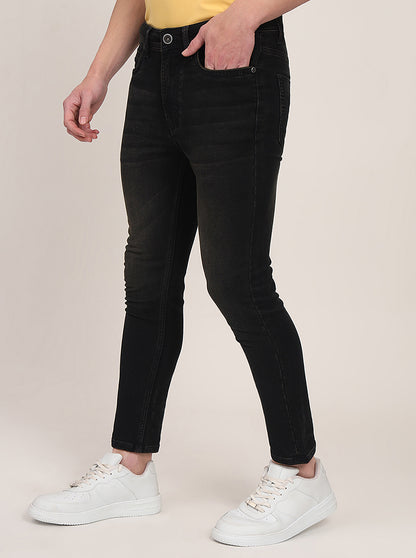 Night Grey Washed Rider Fit Jeans | JadeBlue