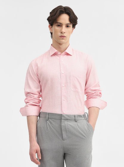 Pink Checked Slim Fit Formal Shirt | JadeBlue