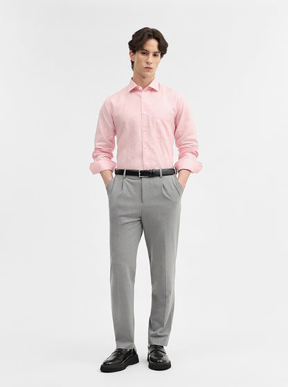 Pink Checked Slim Fit Formal Shirt | JadeBlue
