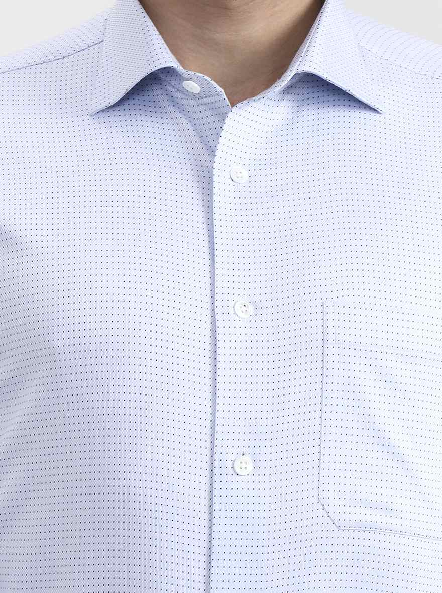 Light Blue Solid Slim Fit Formal Shirt | JadeBlue Super Luxe