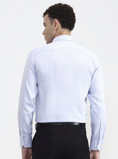 Light Blue Solid Slim Fit Formal Shirt | JadeBlue Super Luxe