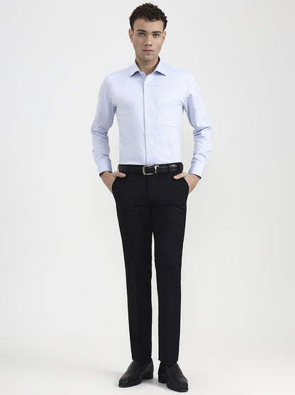 Light Blue Solid Slim Fit Formal Shirt | JadeBlue Super Luxe