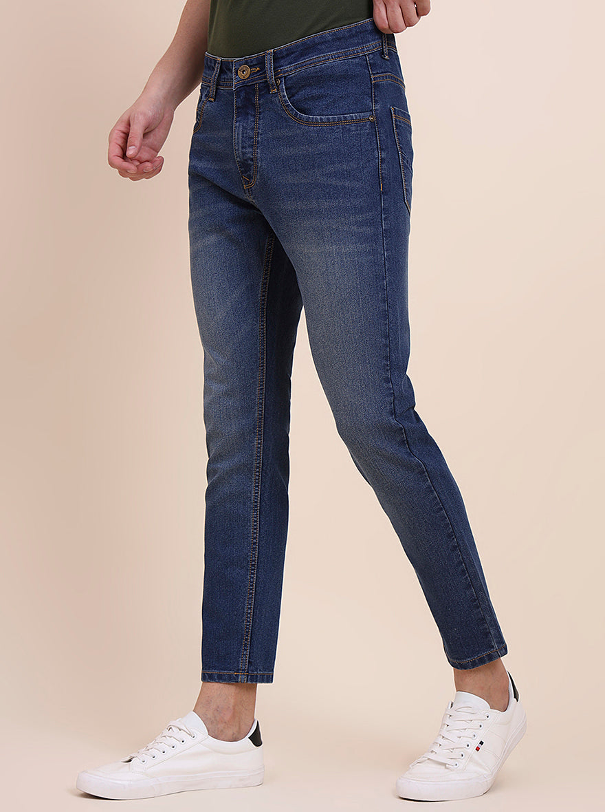 Denim Blue Washed Urban Fit Jeans | Greenfibre