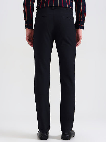 Black Checked Slim Fit Club Wear Trouser | Wyre