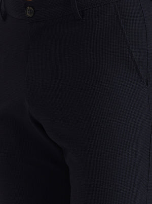 Black Checked Slim Fit Club Wear Trouser | Wyre