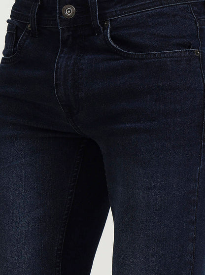 Dark Blue Washed Narrow Fit Jeans | Greenfibre