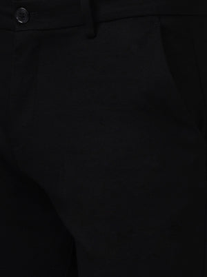 Black Solid Venice Fit Casual Trouser | JadeBlue