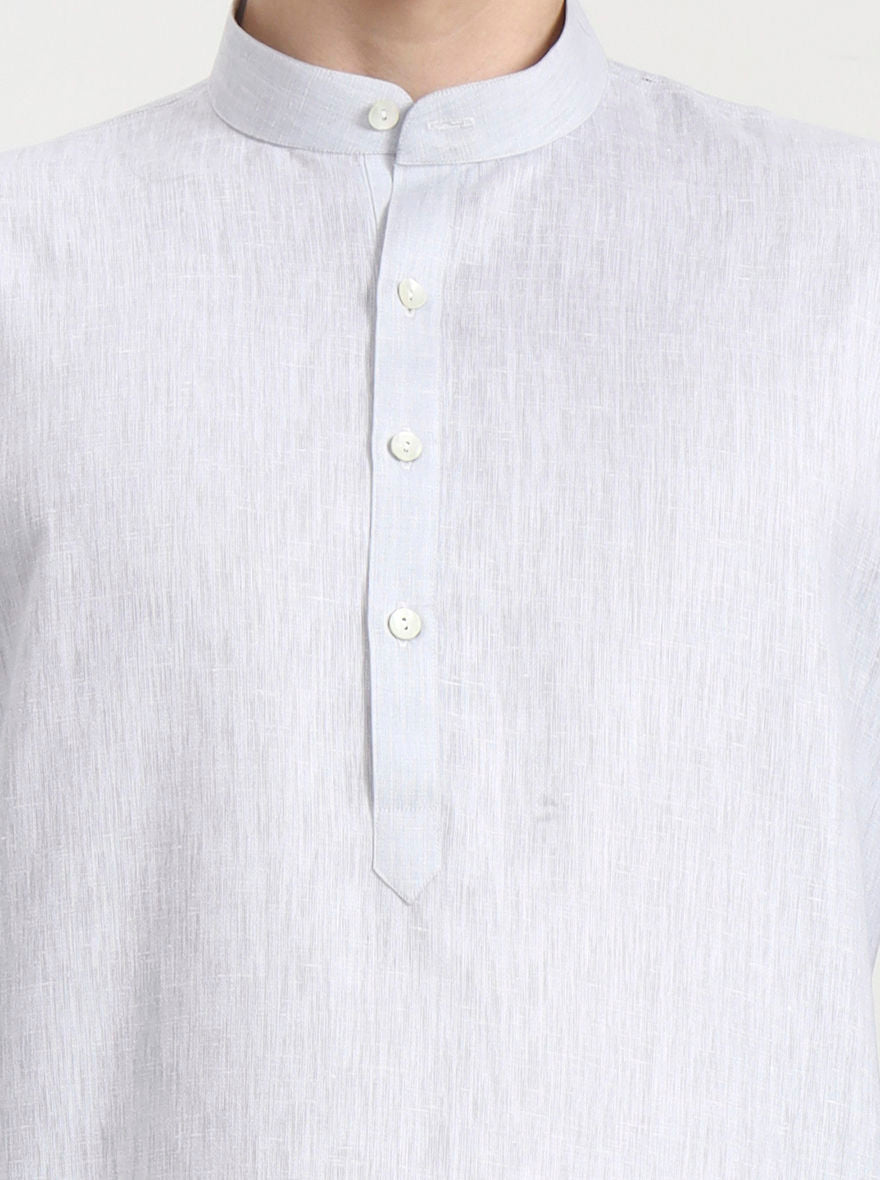 Grey Solid Modi Kurta | JadeBlue