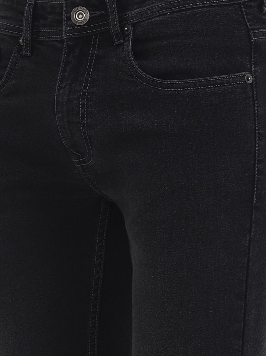 Charcoal Grey Washed Narrow Fit Jeans | Greenfibre