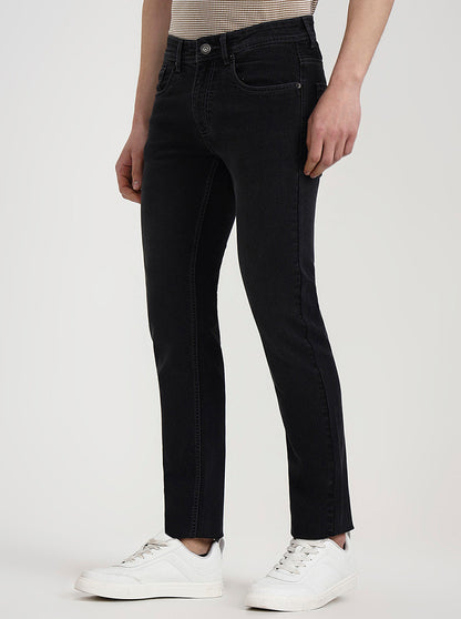 Charcoal Grey Washed Narrow Fit Jeans | Greenfibre