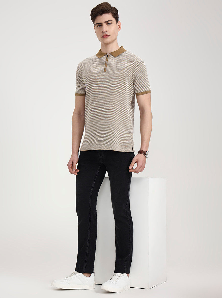 Charcoal Grey Washed Narrow Fit Jeans | Greenfibre