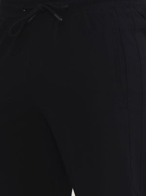 Black Solid Slim Fit Track Pant | JadeBlue