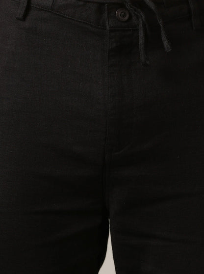 Black Solid Regular Fit Track Pant | JadeBlue