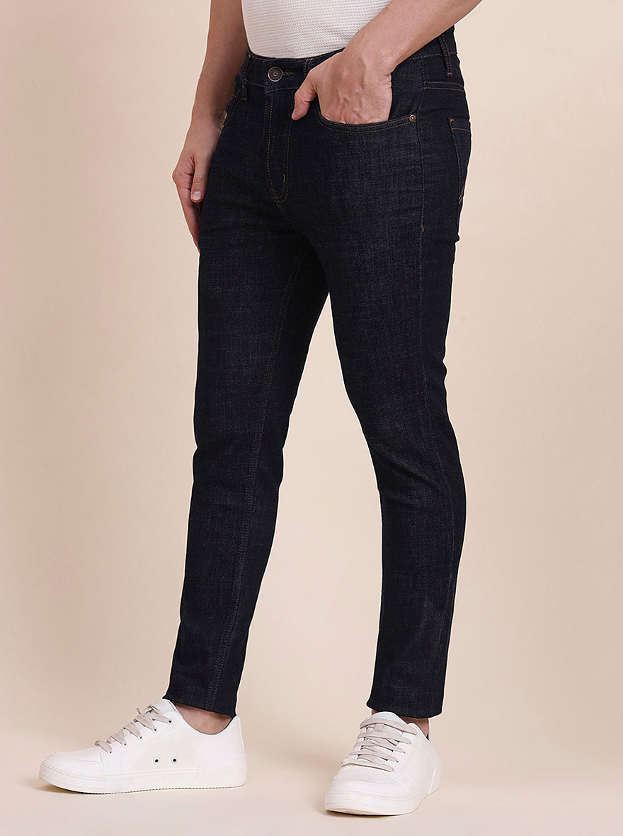 Raw Blue Washed Rider Fit Jeans | JadeBlue