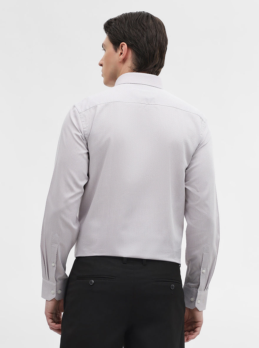 Grey Solid Slim Fit Formal Shirt | JadeBlue