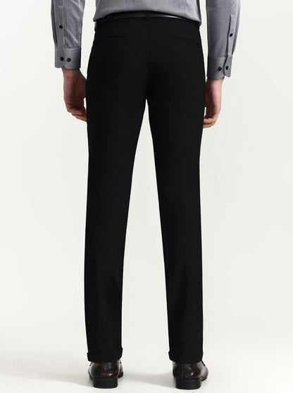 Black Solid Slim Fit Club Wear Trouser | Wyre