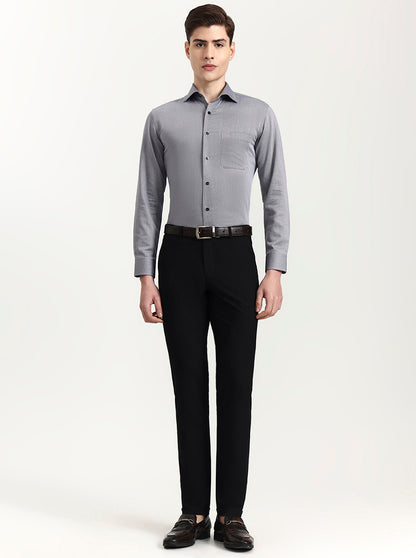 Black Solid Slim Fit Club Wear Trouser | Wyre