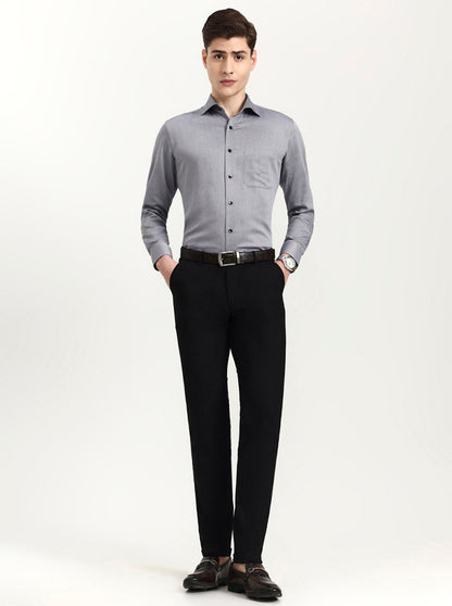 Black Solid Slim Fit Club Wear Trouser | Wyre