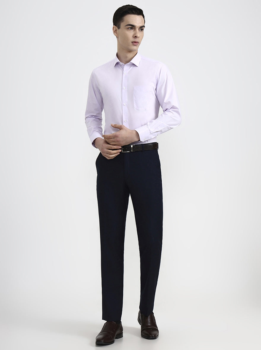 Purple Checked Slim Fit Formal Shirt | Greenfibre