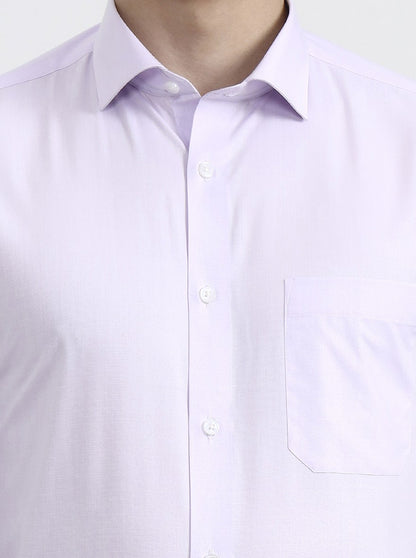Purple Checked Slim Fit Formal Shirt | Greenfibre