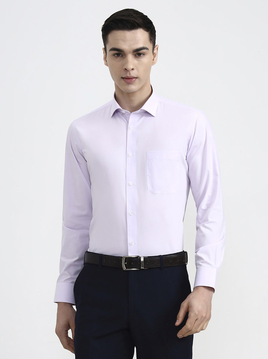 Purple Checked Slim Fit Formal Shirt | Greenfibre