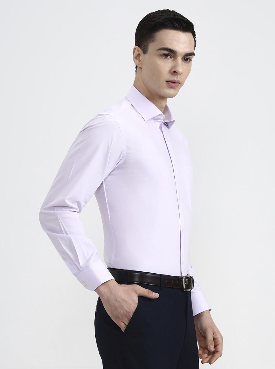 Purple Checked Slim Fit Formal Shirt | Greenfibre