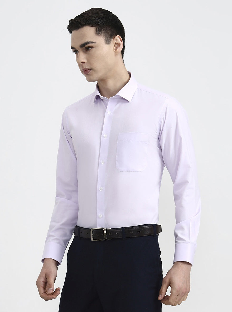 Purple Checked Slim Fit Formal Shirt | Greenfibre