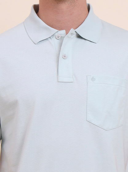 Pista Green Solid Regular Fit Polo T-Shirt | Greenfibre