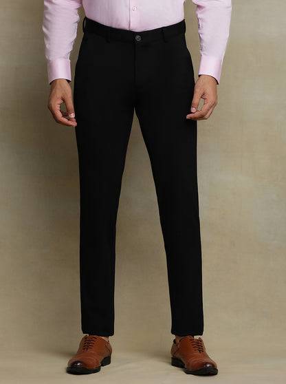 Navy Blue Solid Slim fit Club Wear Trouser | JB Studio