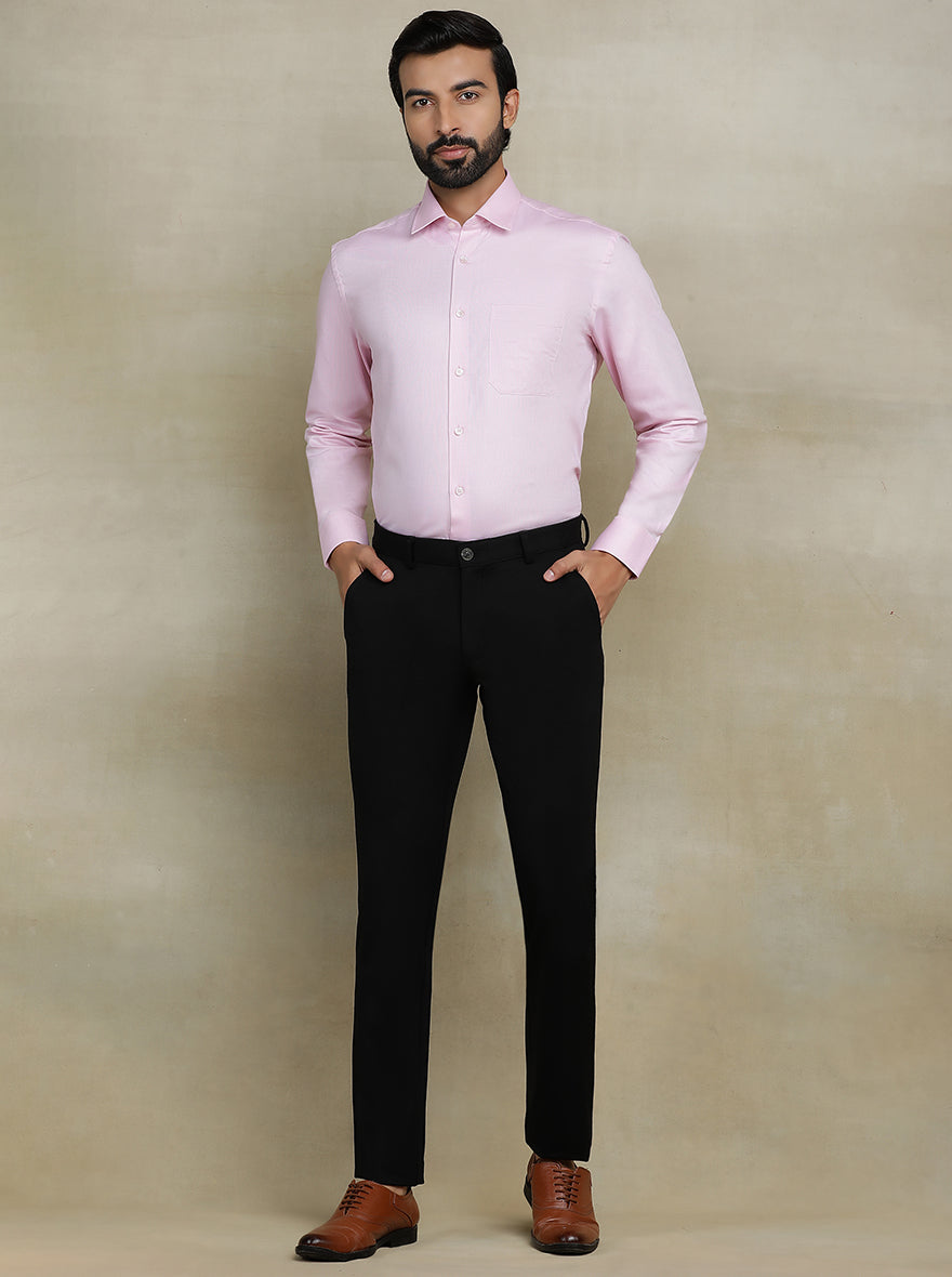Navy Blue Solid Slim fit Club Wear Trouser | JB Studio