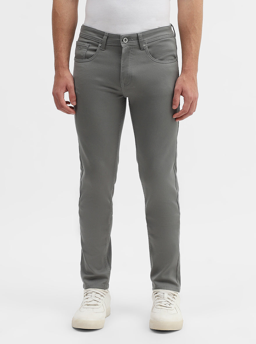 Stale Grey Solid Narrow Fit Jeans | Greenfibre
