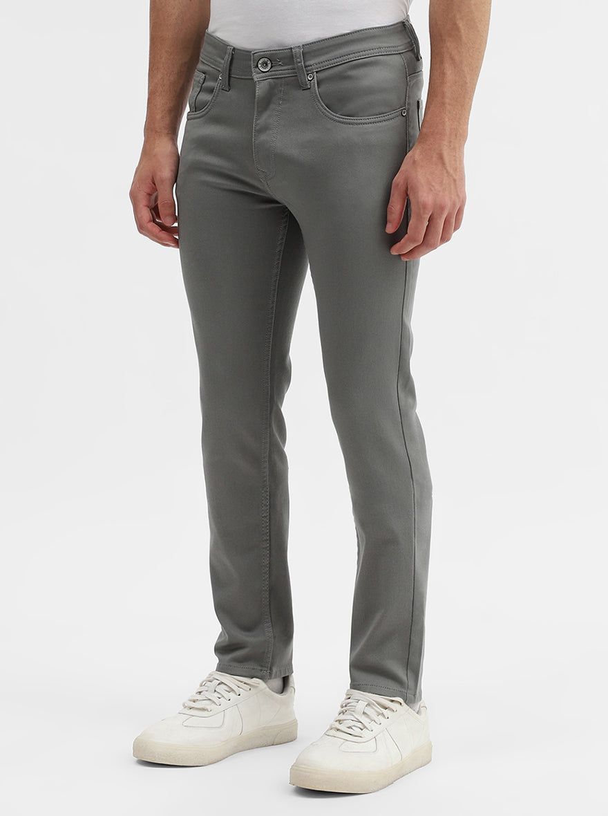 Stale Grey Solid Narrow Fit Jeans | Greenfibre