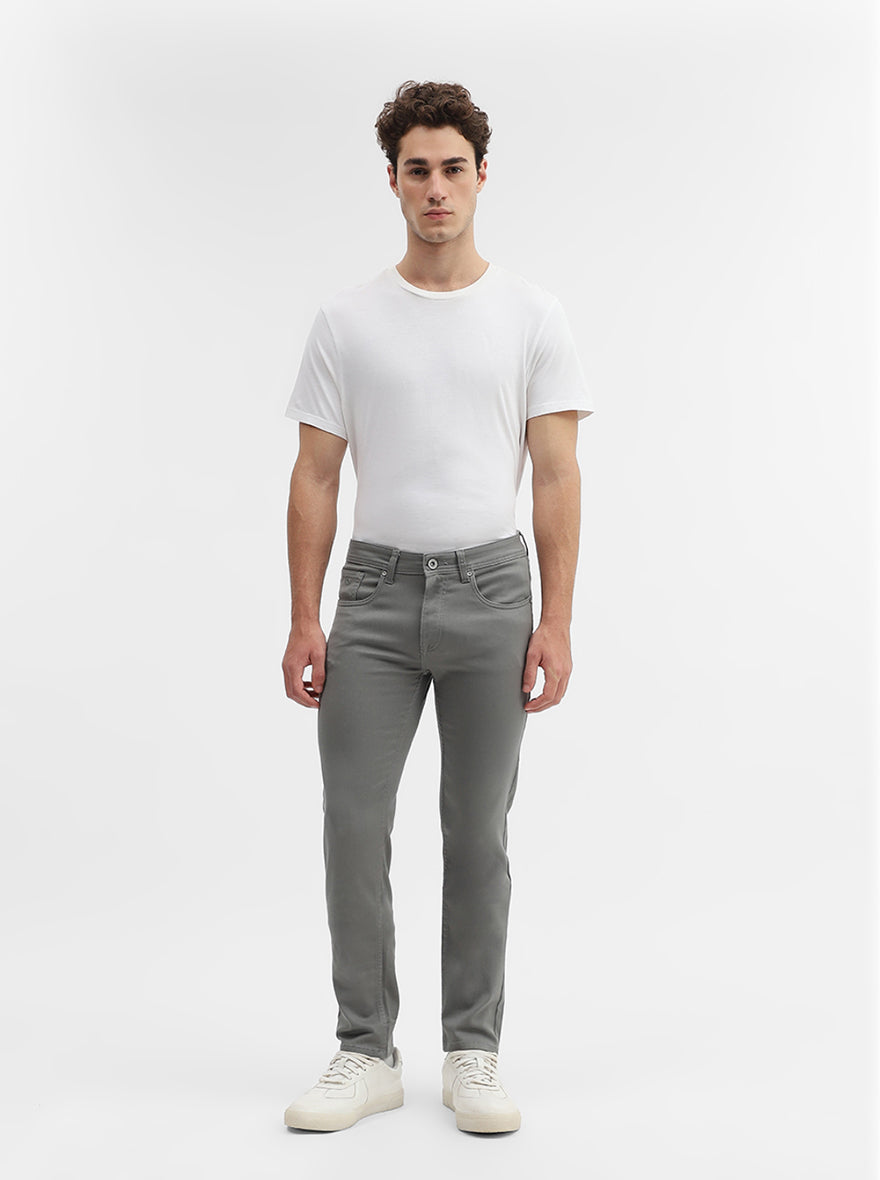 Stale Grey Solid Narrow Fit Jeans | Greenfibre