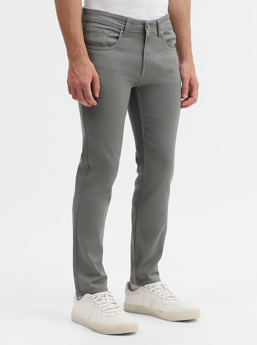 Stale Grey Solid Narrow Fit Jeans | Greenfibre