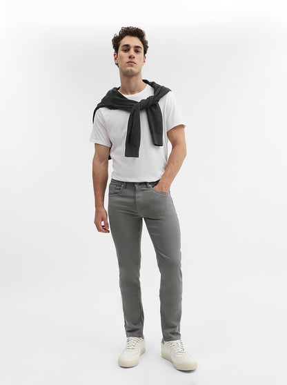 Stale Grey Solid Narrow Fit Jeans | Greenfibre