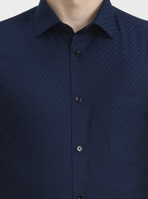 Sailor Blue Solid Slim Fit Formal Shirt | Greenfibre