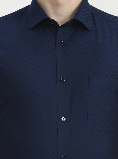 Sailor Blue Solid Slim Fit Formal Shirt | Greenfibre