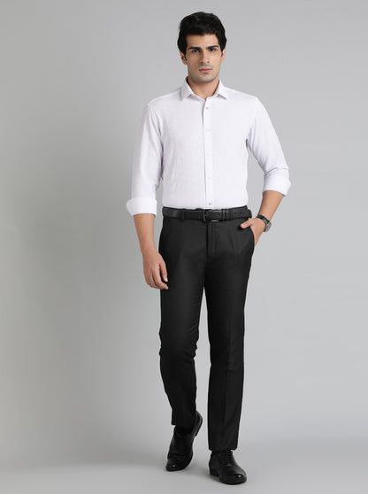 White Solid Slim Fit Party Wear Shirt | Greenfibre
