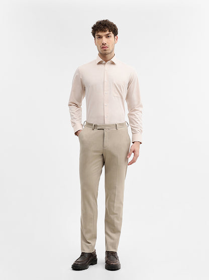 Fawn Solid Slim Fit Formal Shirt | Greenfibre