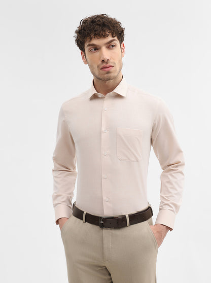 Fawn Solid Slim Fit Formal Shirt | Greenfibre