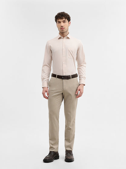 Fawn Solid Slim Fit Formal Shirt | Greenfibre
