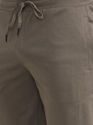 Brown Solid Slim Fit Track Pant | JadeBlue