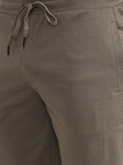 Brown Solid Slim Fit Track Pant | JadeBlue