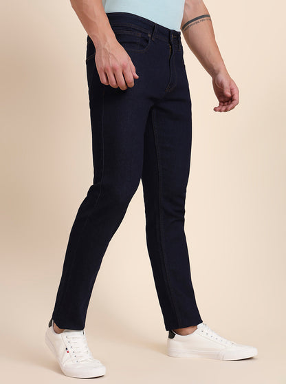Raw Blue Washed Straight Fit Jeans | Greenfibre