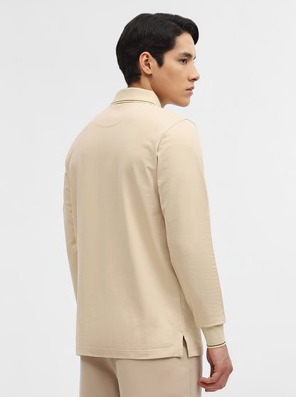 Fawn Solid Slim Fit Polo T-Shirt | JadeBlue
