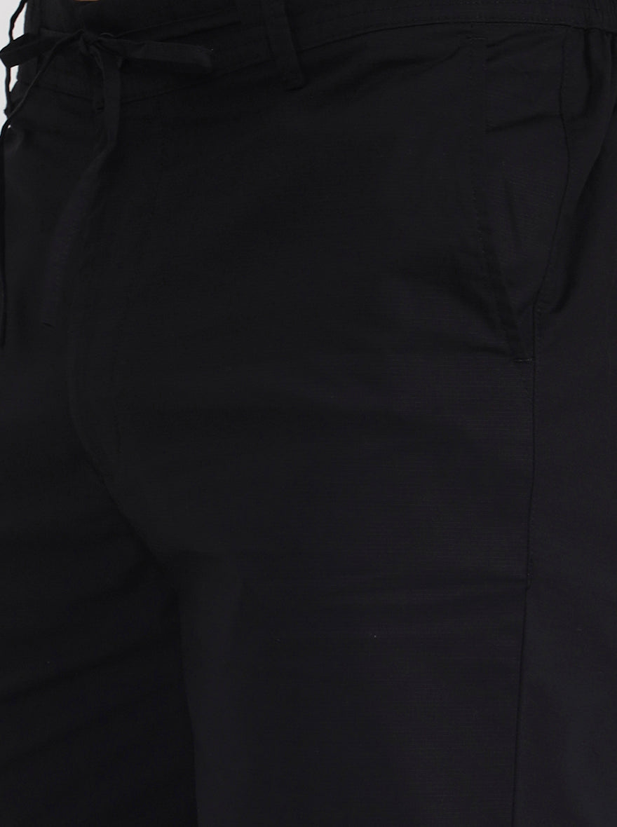Black Solid Regular Fit Track Pant | JadeBlue