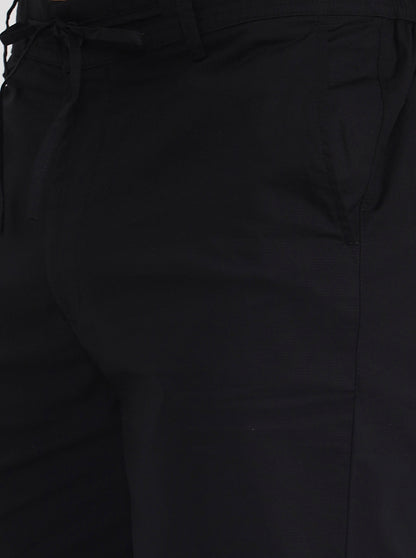Black Solid Regular Fit Track Pant | JadeBlue